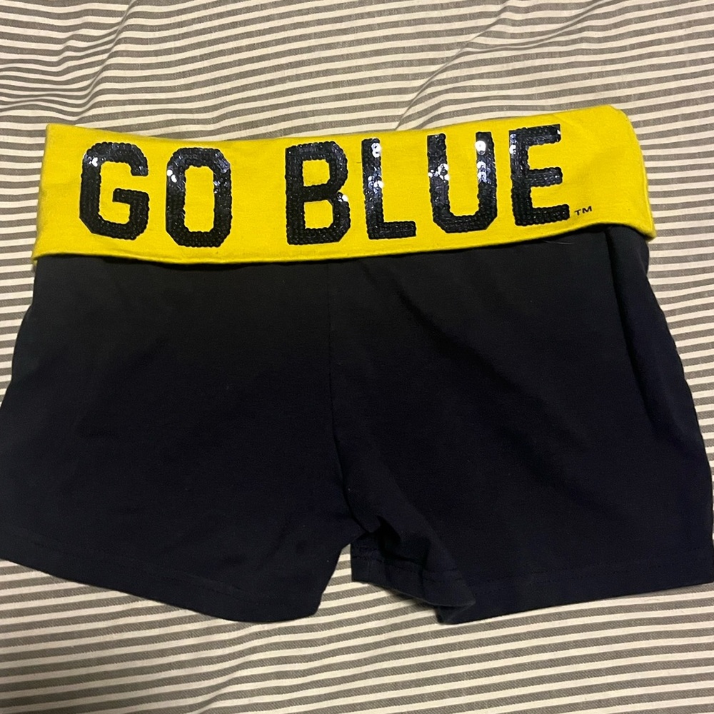University of Michigan Fold Over Shorts